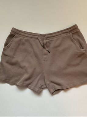 NATIVE YOUTH Waffle Knit Drawstring Shorts